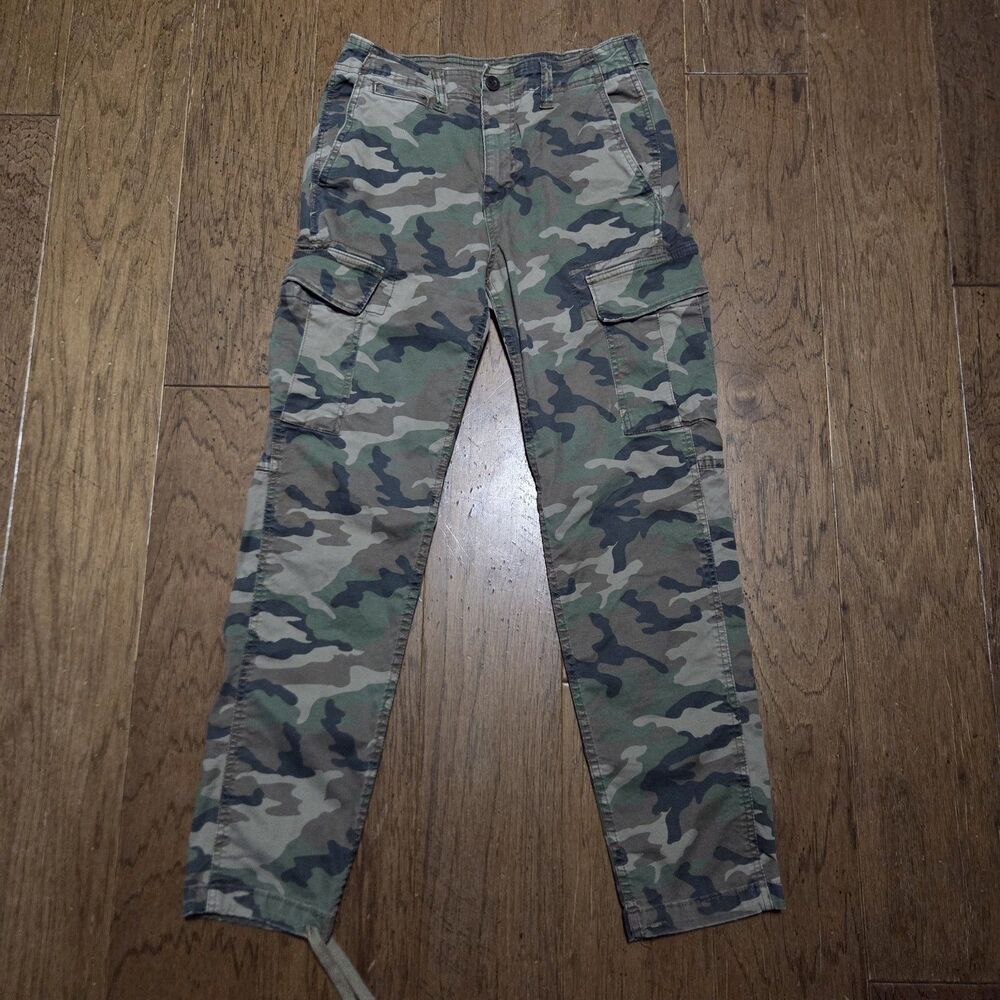 American Eagle Men's 28x30 Camo Cargo Pants Flex Hunting Tactical Y2K Streetwear